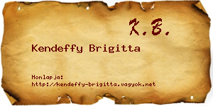 Kendeffy Brigitta névjegykártya